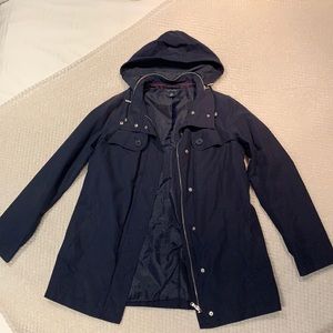 Tommy Hilfiger blue trench coat, size small